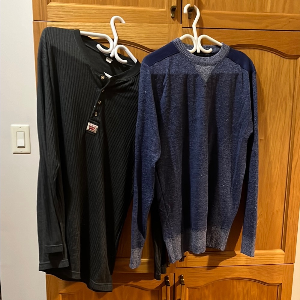 Set of 2 - Black and Blue Men's Long Sleeve